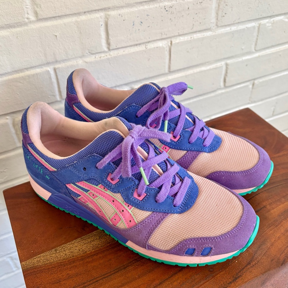 ❌SOLD❌ ASICS GEL LYTE 3 OG 'COTTON CANDY BUBBLEGUM' IN BLUE, Women’s SZ - Picture 4 of 11